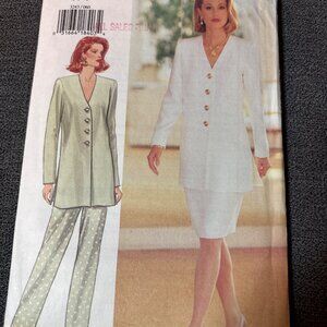 Butterick 3243 Sewing Pattern Size 6-8-10 Blazer Skirt Pants uncut 1990s
